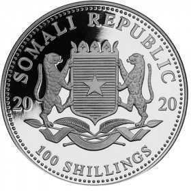 1oz, Somalia, 2020, Silver - Elephant obverse