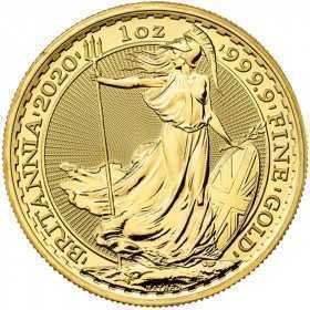 1oz, UK, 2020, Gold - Britannia reverse