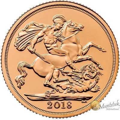 2018, UK, Gold - Sovereign reverse