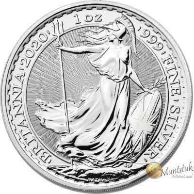 1oz, UK, 2020, Silver - Britannia reverse