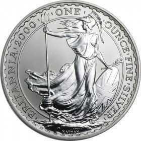 1oz, UK, 2000, Silver - Britannia reverse