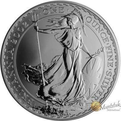 1oz, UK, 2002, Silver - Britannia reverse