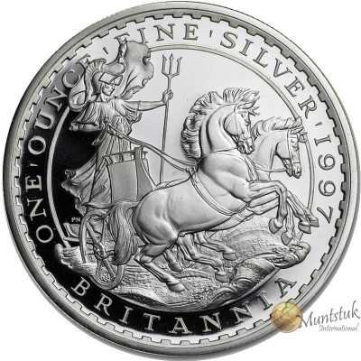 1oz, UK, 1997, Silver - Britannia reverse