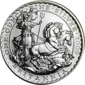 1oz, UK, 2009, Silver - Britannia reverse