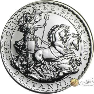1oz, UK, 2009, Silver - Britannia reverse