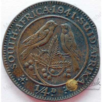 Quarter Penny, South Africa, 1941, Brass