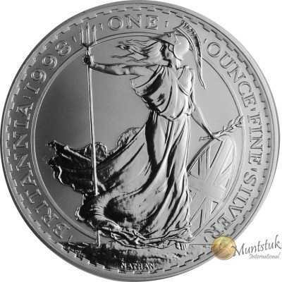 1oz, UK, 1998, Silver - Britannia reverse