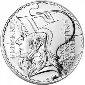 1oz, UK, 2003, Silver - Britannia Reverse