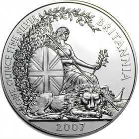 1oz, UK, 2007, Silver - Britannia obverse
