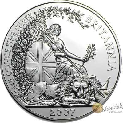 1oz, UK, 2007, Silver - Britannia obverse