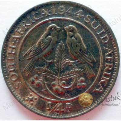 Quarter Penny, South Africa, 1944, Brass