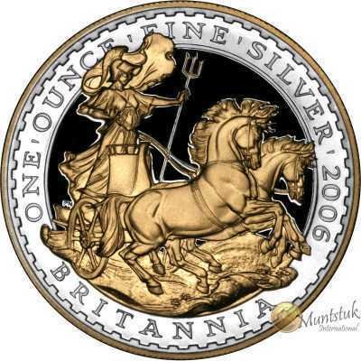 1oz, UK, 2006, Silver, Britannia - Charioteer reverse