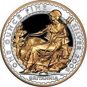 1oz, UK, 2006, Silver, Britannia - Seated reverse