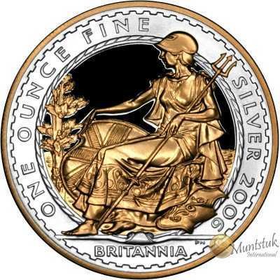 1oz, UK, 2006, Silver, Britannia - Seated reverse