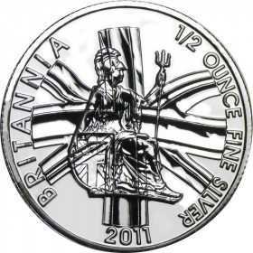 1/2oz, UK, 2011, Silver - Britannia Reverse