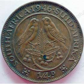 Quarter Penny, South Africa, 1946, Brass