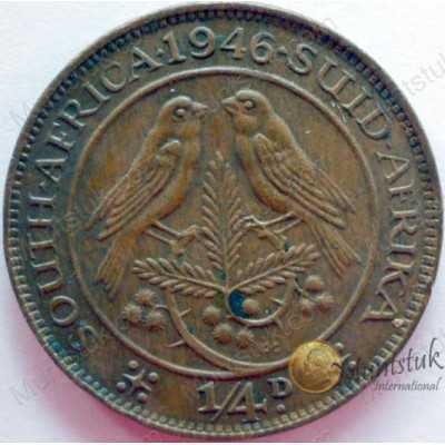 Quarter Penny, South Africa, 1946, Brass