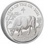 1oz, UK, 2021, Silver, Lunar Collection - Year of the Ox reverse