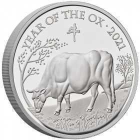 1oz, UK, 2021, Silver, Lunar Collection - Year of the Ox reverse