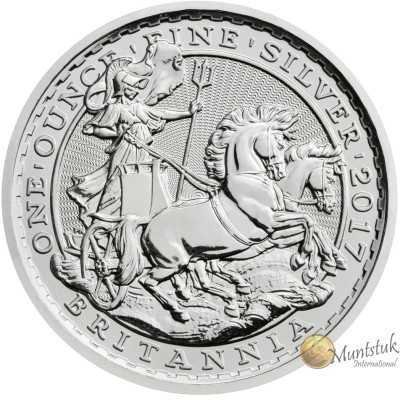1oz, UK, 2017, Silver, Britannia - Charioteer reverse