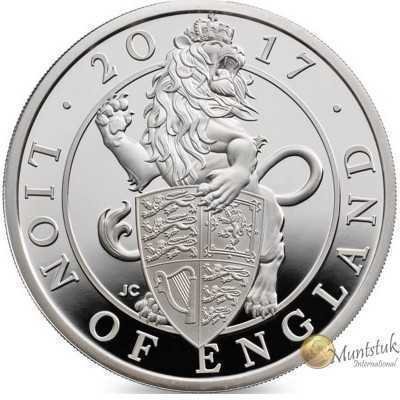 1oz, UK, 2017, Silver, Lion of England reverse