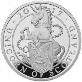 1oz, UK, 2017, Silver, Unicorn of Scotland reverse