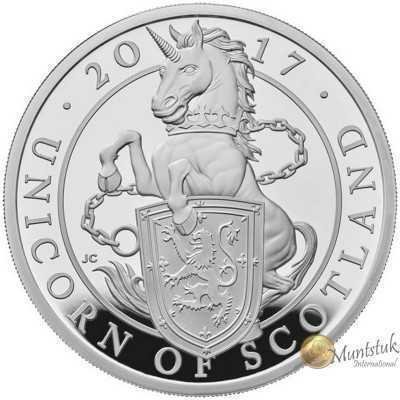 1oz, UK, 2017, Silver, Unicorn of Scotland reverse