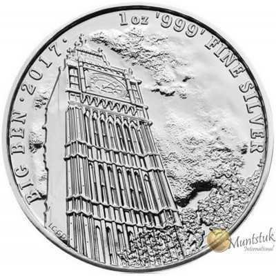 1oz, UK, 2017, Silver, Big Ben reverse