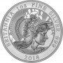 1oz, UK, 2018, Silver, Britannia - Proof reverse