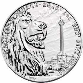 1oz, UK, 2018, Silver, Trafalgar Square reverse