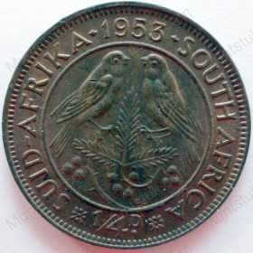 Quarter Penny, South Africa, 1953, Brass