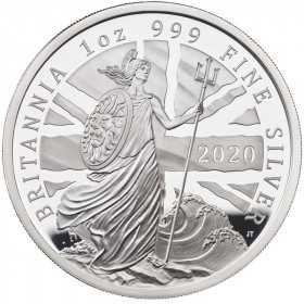 1oz, UK, 2020, Silver, Britannia - Proof reverse