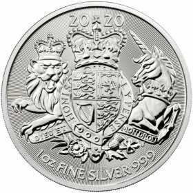 1oz, UK, 2020, Silver, Royal Arms reverse