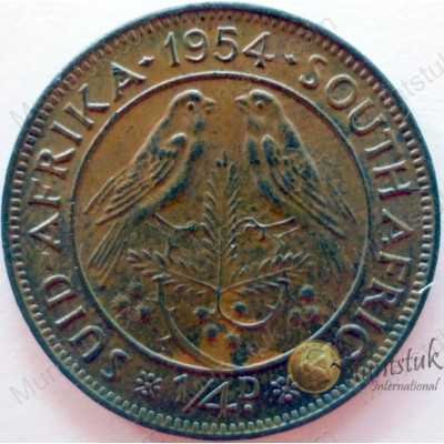 Quarter Penny, South Africa, 1954, Brass