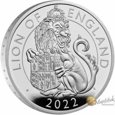 1oz, UK, 2022, Silver, Lion of England Reverse Proof