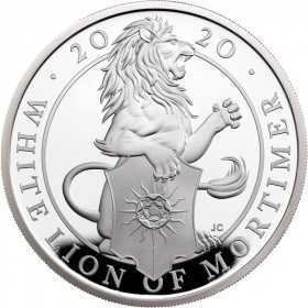 1oz, UK, 2020, Silver, White Lion of Mortimer reverse