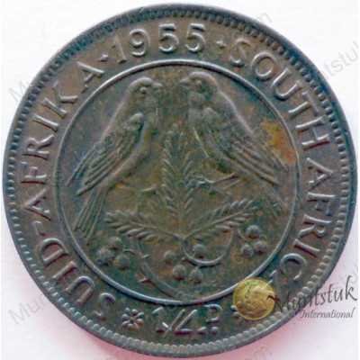 Quarter Penny, South Africa, 1955, Brass