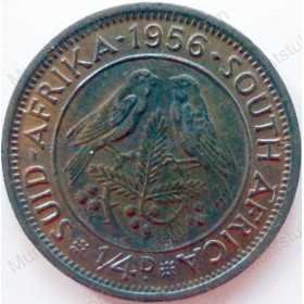 Quarter Penny, South Africa, 1956, Brass