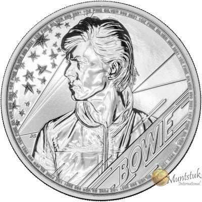 1oz, UK, 2021, Silver, Music Legends - David Bowie reverse