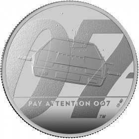 1oz, UK, 2020, Silver, James Bond - Pay Attention reverse