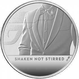 1oz, UK, 2020, Silver, James Bond - Shaken not Stirred reverse