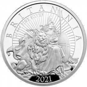 1oz, UK, 2021, Silver, Britannia - Proof reveres