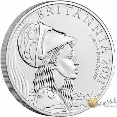 1oz, UK, 2021, Silver, Britannia - Premium Exclusive reverse