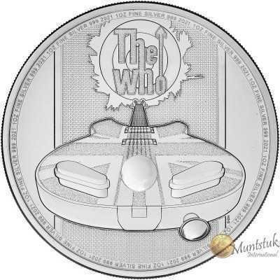 1oz, UK, 2021, Silver, Music Legends - The Who(Bullion) reverse