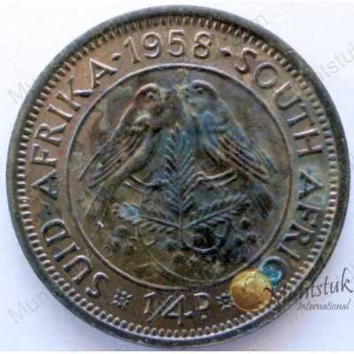 Quarter Penny, South Africa, 1958, Brass