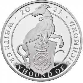 1oz, UK, 2021, Silver, White Greyhound of Richmond reverse
