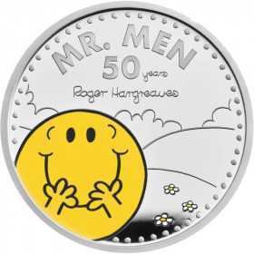 1oz, UK, 2021, Silver, Mr. Men - Mr. Happy reverse