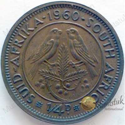 Quarter Penny, South Africa, 1960, Brass