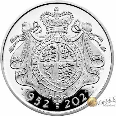 1oz, UK, 2022, Silver, Platinum Jubilee reverse