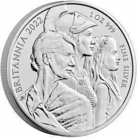 1oz, UK, 2022, Silver, Britannia - Womanhood reverse